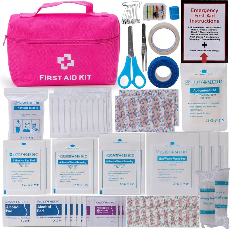 CALBEAU Roadside Emergency Car Kit for Vehicles, Pink Emergency Roadside Assistance kit with Car First Aid Kit, Thoughtful Car Emergency Kit for Women, Men, New Drivers and Adventurers Gifts - Image 2